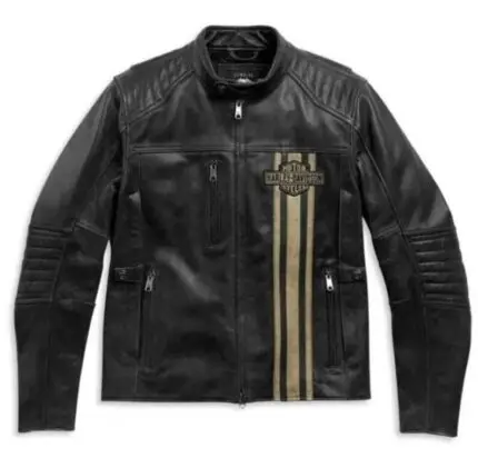 Men's Motorcycle Harley Davidson Leather Jacket | Black Leather Jacket | Riding Gear Genuine Cowhide Leather Jacket | Vintage Biker Jacket